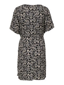 ONLY Normal geschnitten V-Ausschnitt Kurzes Kleid -Pure Cashmere - 15338549