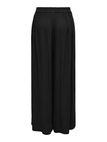ONLY Løstsiddende bukser med bindebånd -Black - 15338550