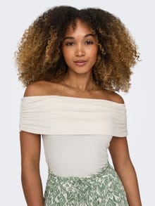 ONLY Regular fit Off-shoulder Top -Cloud Dancer - 15338616