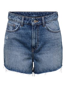 ONLY ONLGABI HW RW SHORTS AZG922 DNM -Medium Blue Denim - 15338726