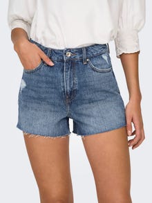 ONLY ONLGABI HW RW SHORTS AZG922 DNM -Medium Blue Denim - 15338726