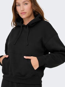 ONLY Redovno prianjanje Hoodie Elastične manžete Ispuštena ramena Majicu -Black - 15338730