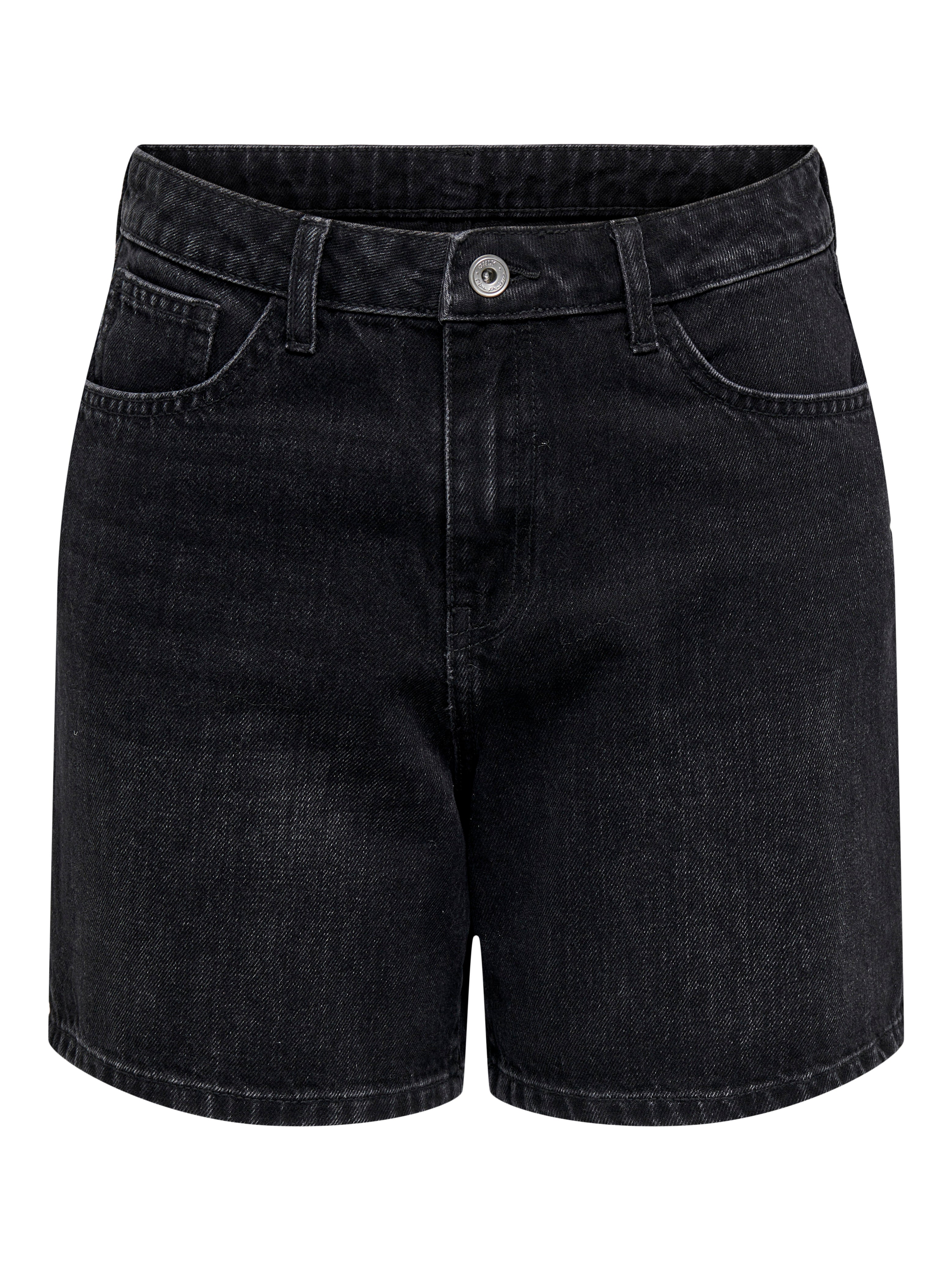 ONLY ONLBEA High Waist Regular Fit Denim Shorts In Medium Blue