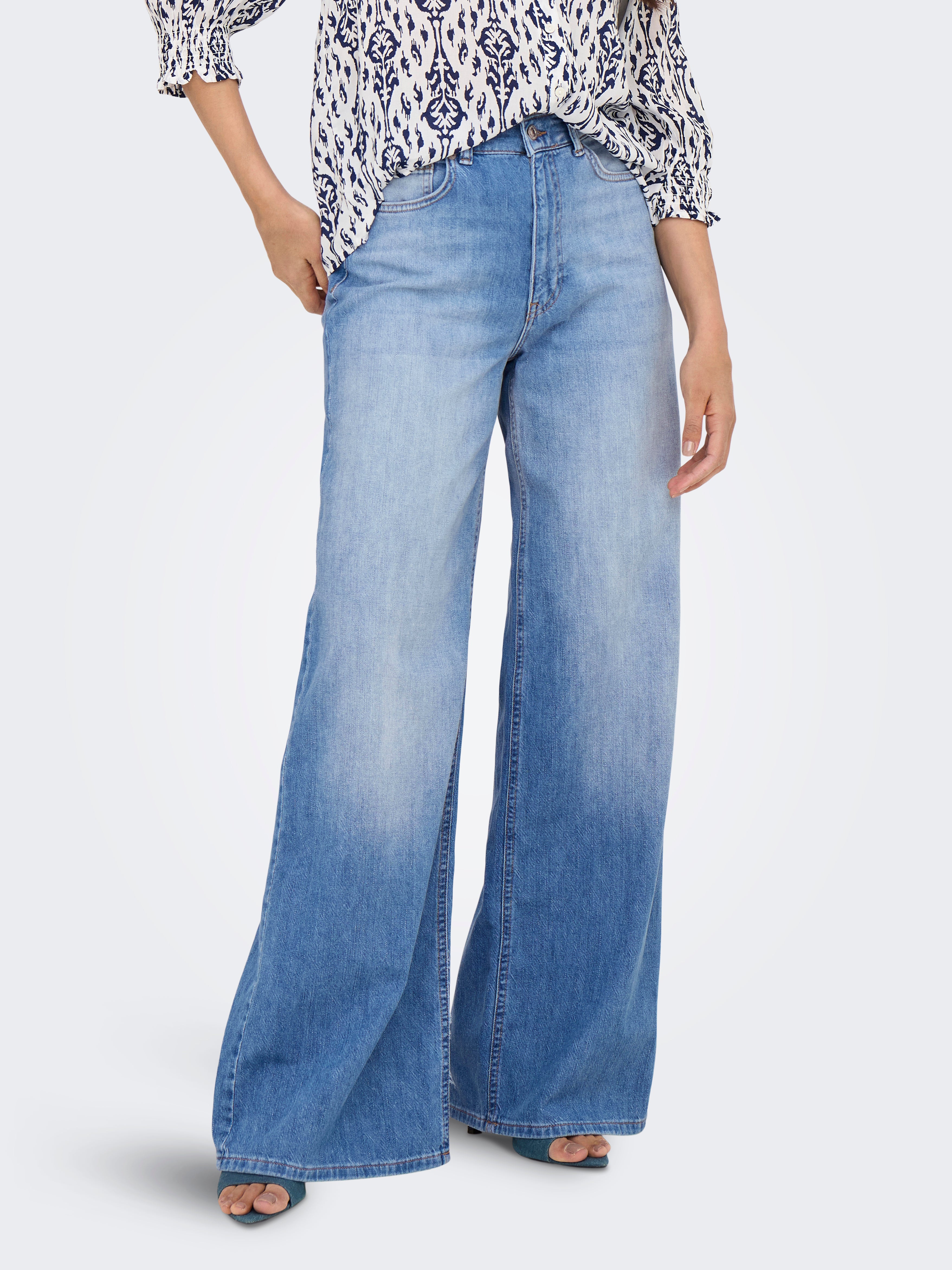 Onlgiulia Hohe Taille Weiter Beinschnitt Jeans