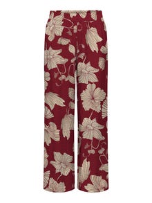 ONLY Tanko ravno prianjanje Srednji struk Hlače -Cabernet - 15339132