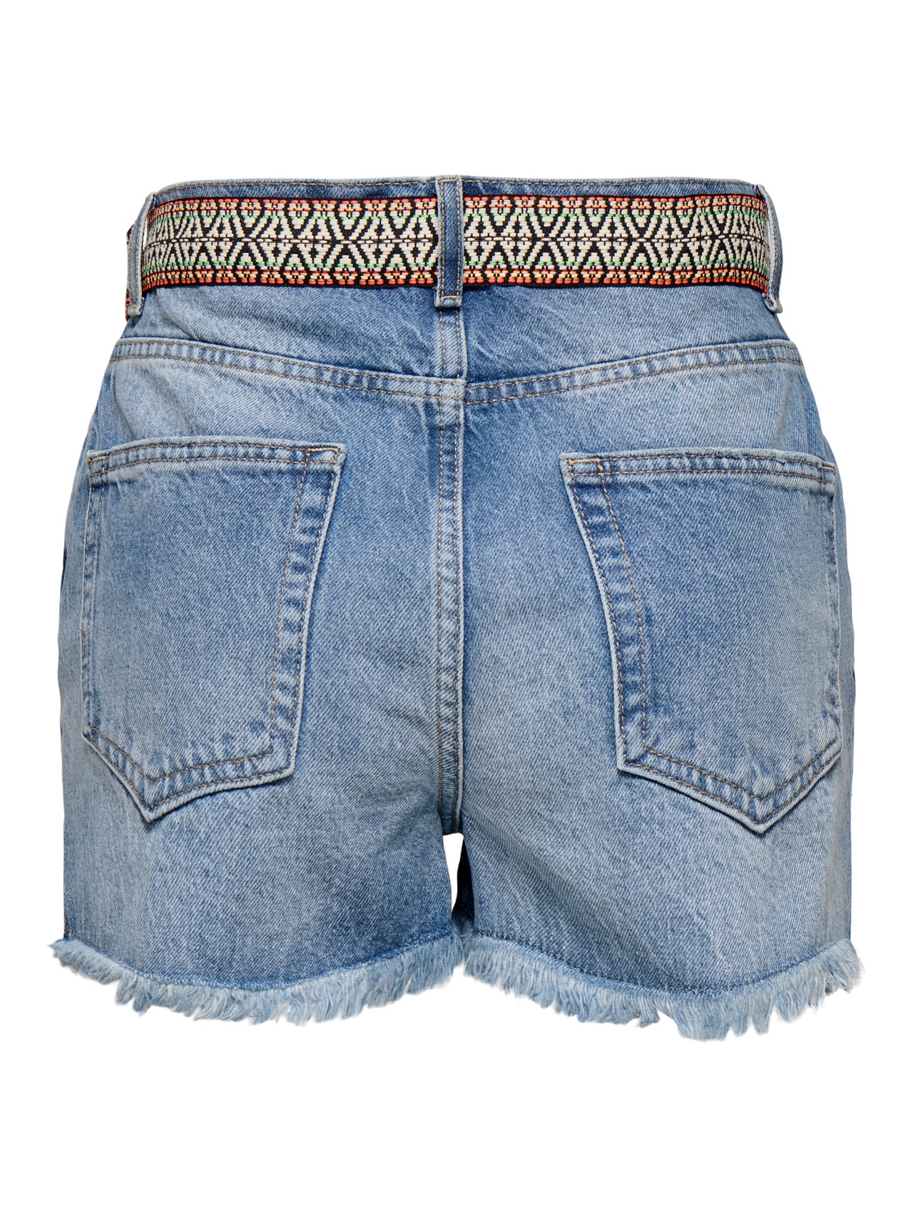 ONLY Mini denim shorts med høj talje -Medium Blue Denim - 15339150