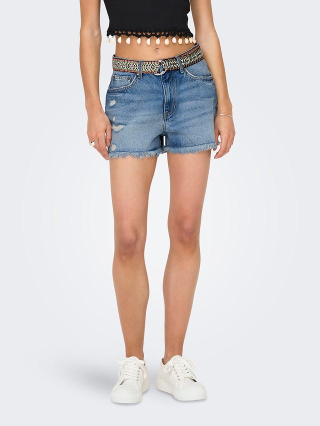 ONLY Gerade geschnitten Hohe Taille Shorts - 15339150