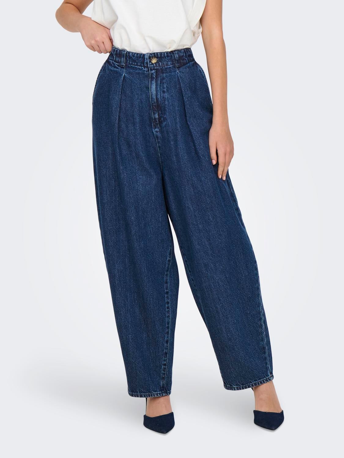 Onllerin Hohe Taille Ballon Schnitt Jeans