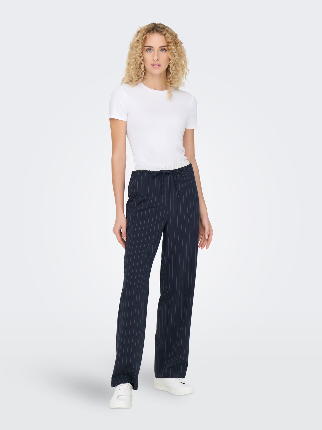 ONLY Pantalons Straight Fit Taille haute -Salute - 15339242