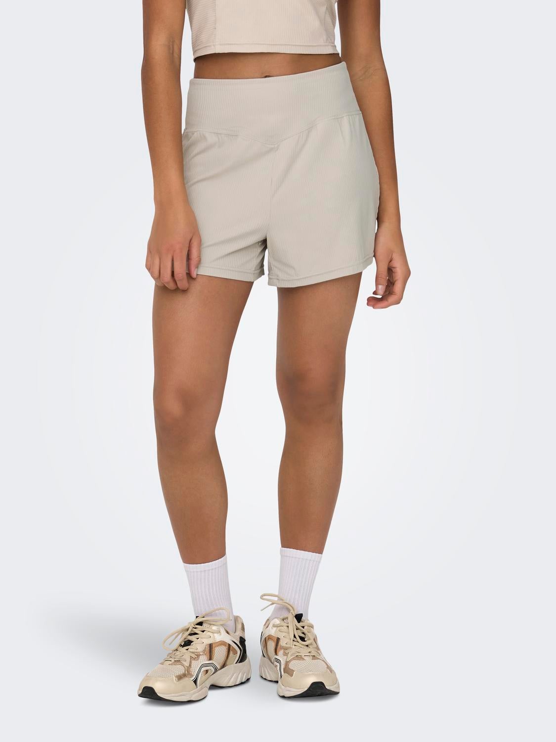 Onphomie Hohe Taille Locker Geschnitten Shorts