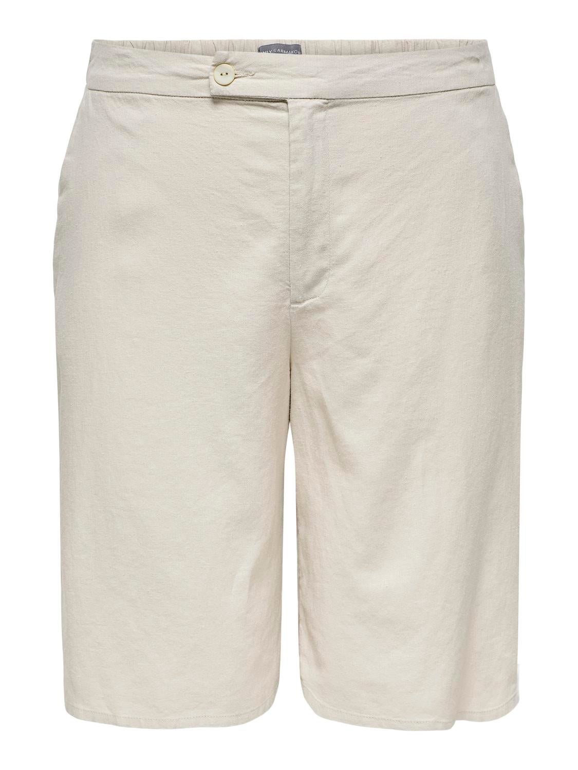 Carcaro Hohe Taille Normal Geschnitten Bermuda Shorts