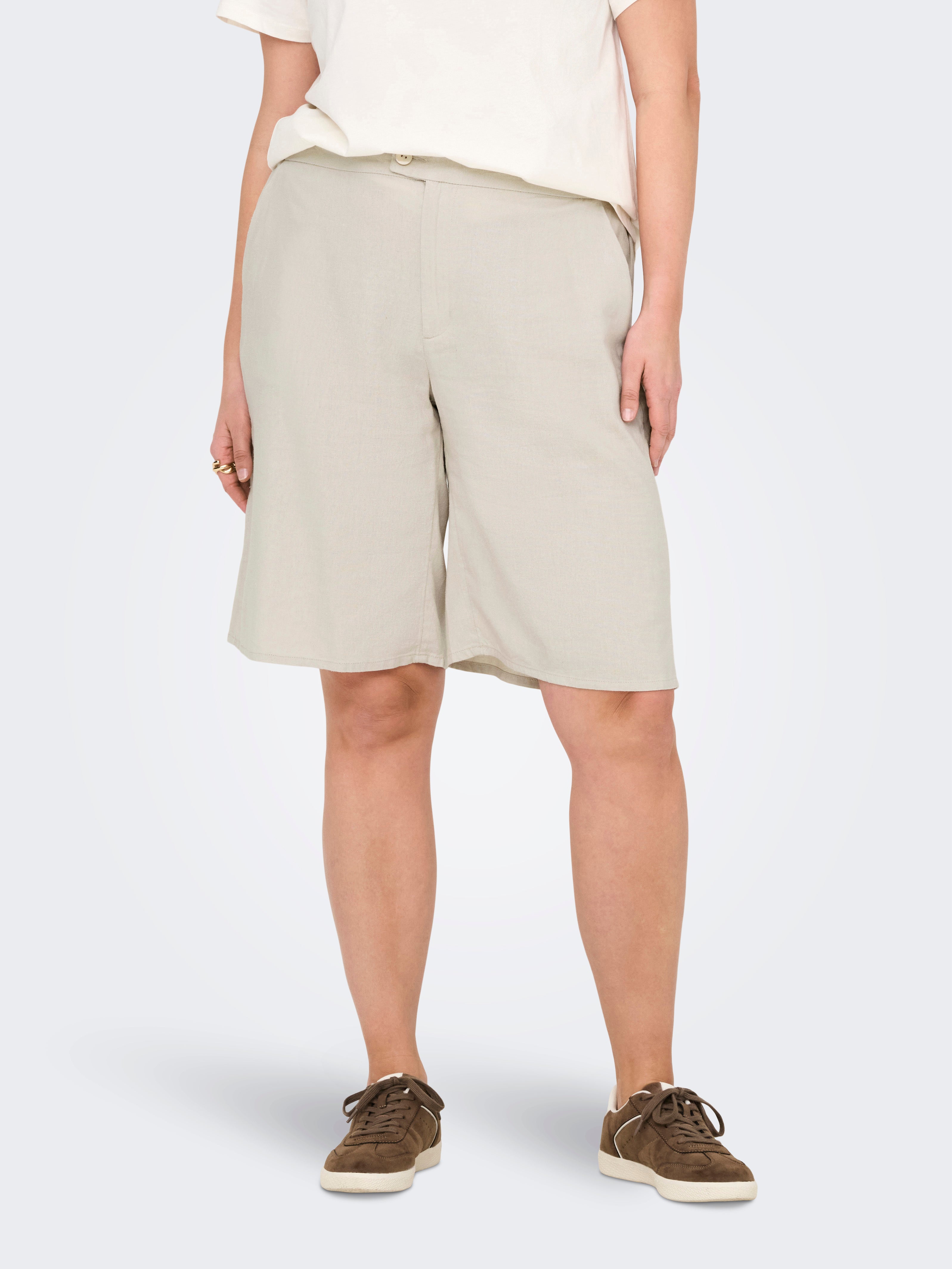 Carcaro Hohe Taille Normal Geschnitten Bermuda Shorts