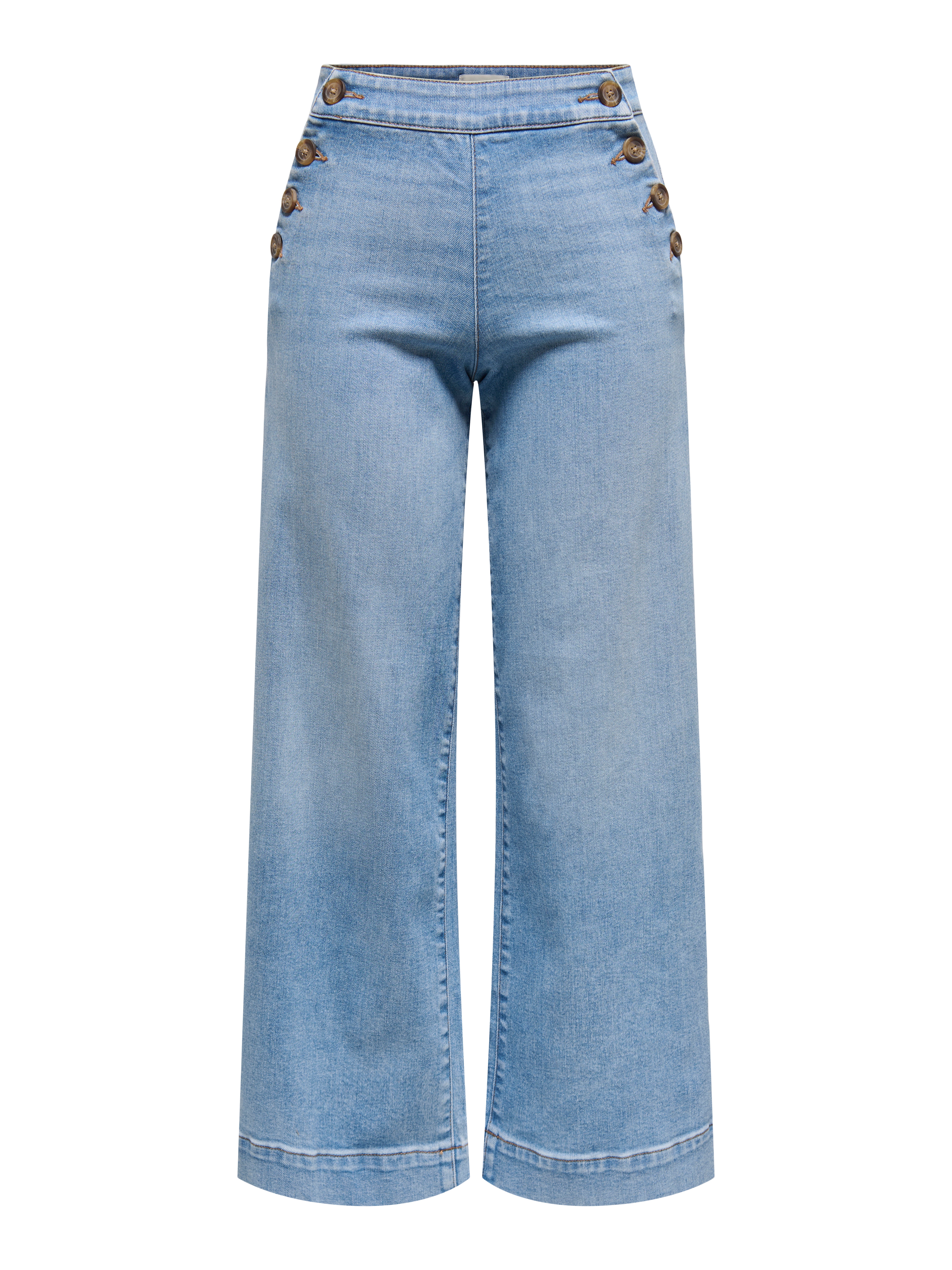 Thumbnail - Onlmadison Hohe Taille Weiter Cropped Beinschnitt Jeans