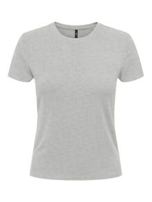ONLY Basis t-shirt -Light Grey Melange - 15339569