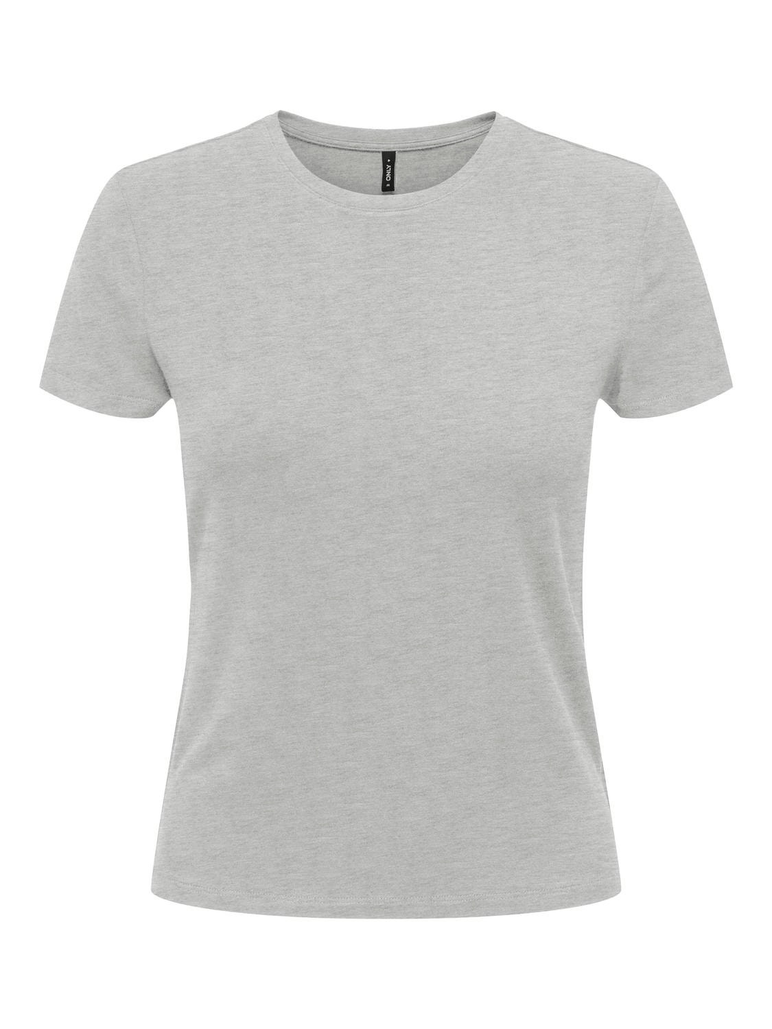 ONLY Basis t-shirt -Light Grey Melange - 15339569