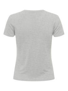 ONLY Basis t-shirt -Light Grey Melange - 15339569