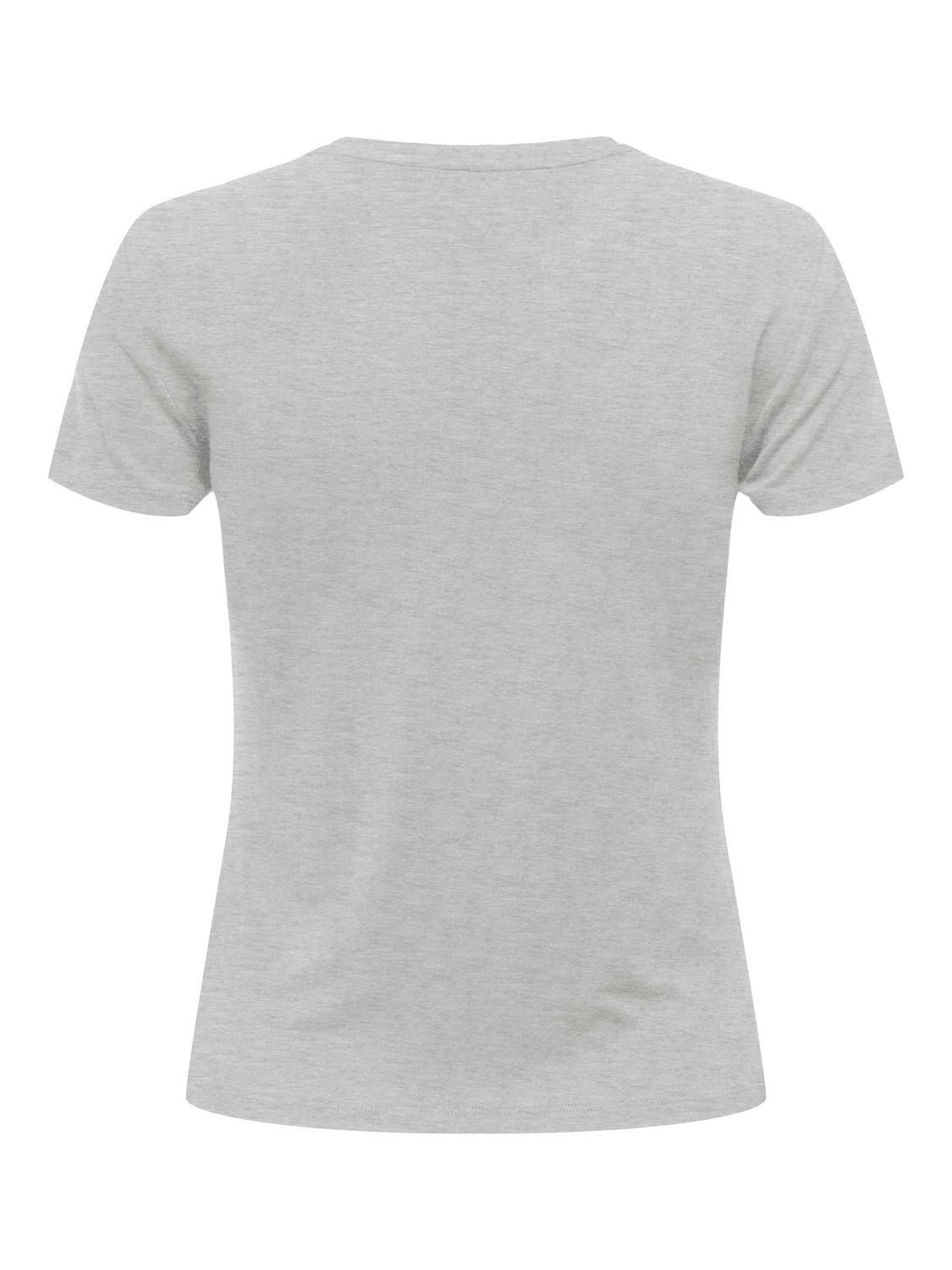 ONLY Basis t-shirt -Light Grey Melange - 15339569