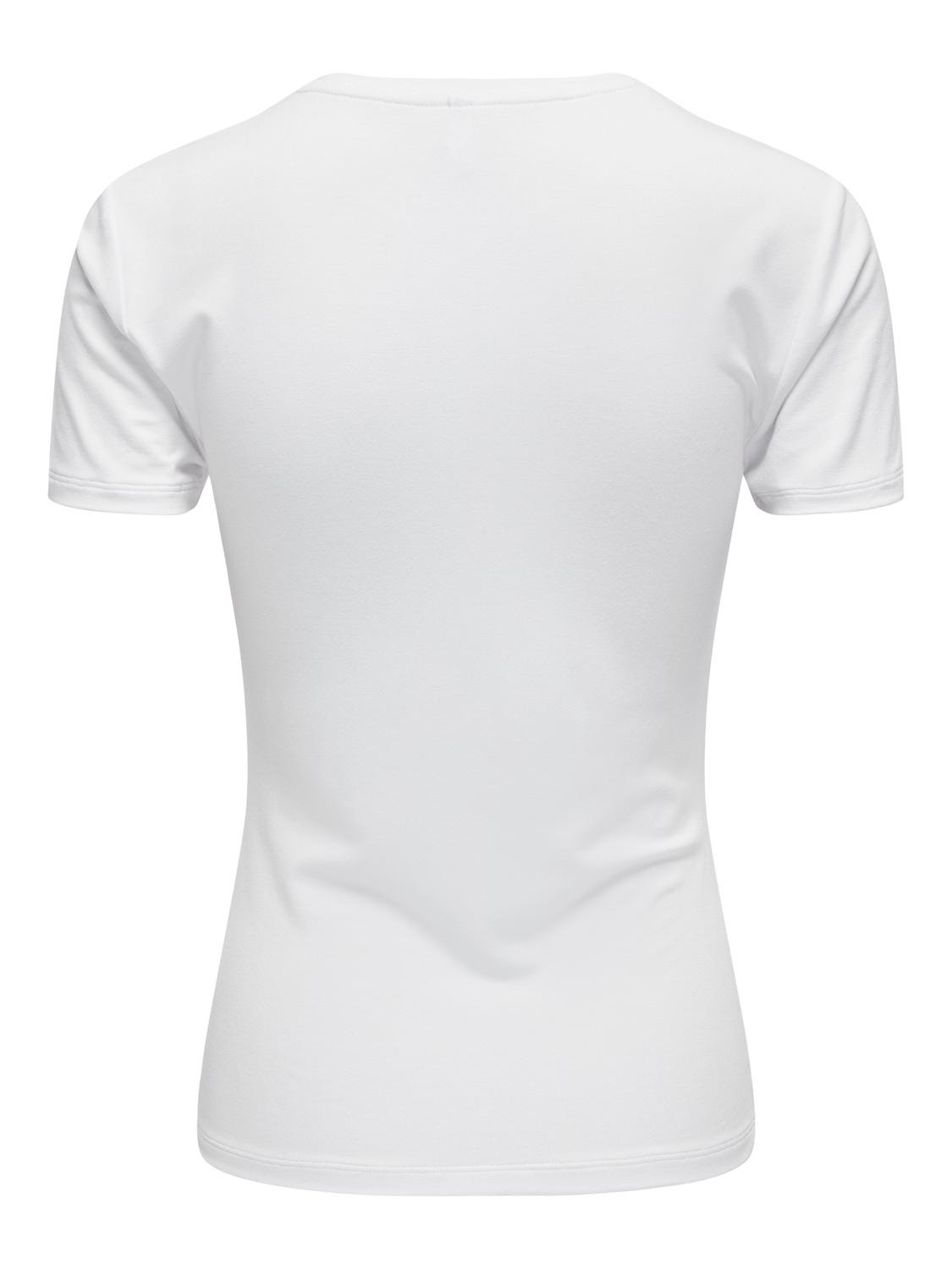 ONLY Regular Fit O-hals Topp -White - 15339569