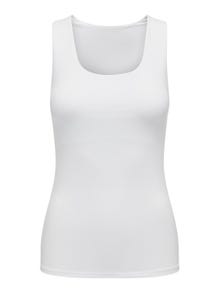 ONLY Regular Fit Square neck Top -White - 15339573
