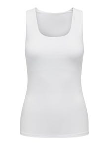 ONLY Regular fit Vierkante hals Top -White - 15339573