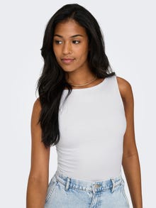 ONLY Regular fit Vierkante hals Top -White - 15339573