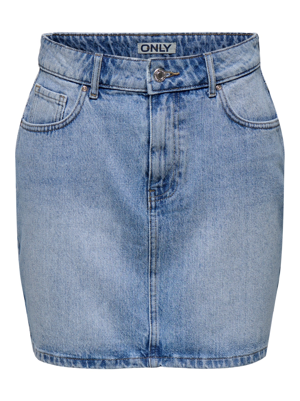 ONLY Mini denim nederdel -Light Blue Denim - 15339630