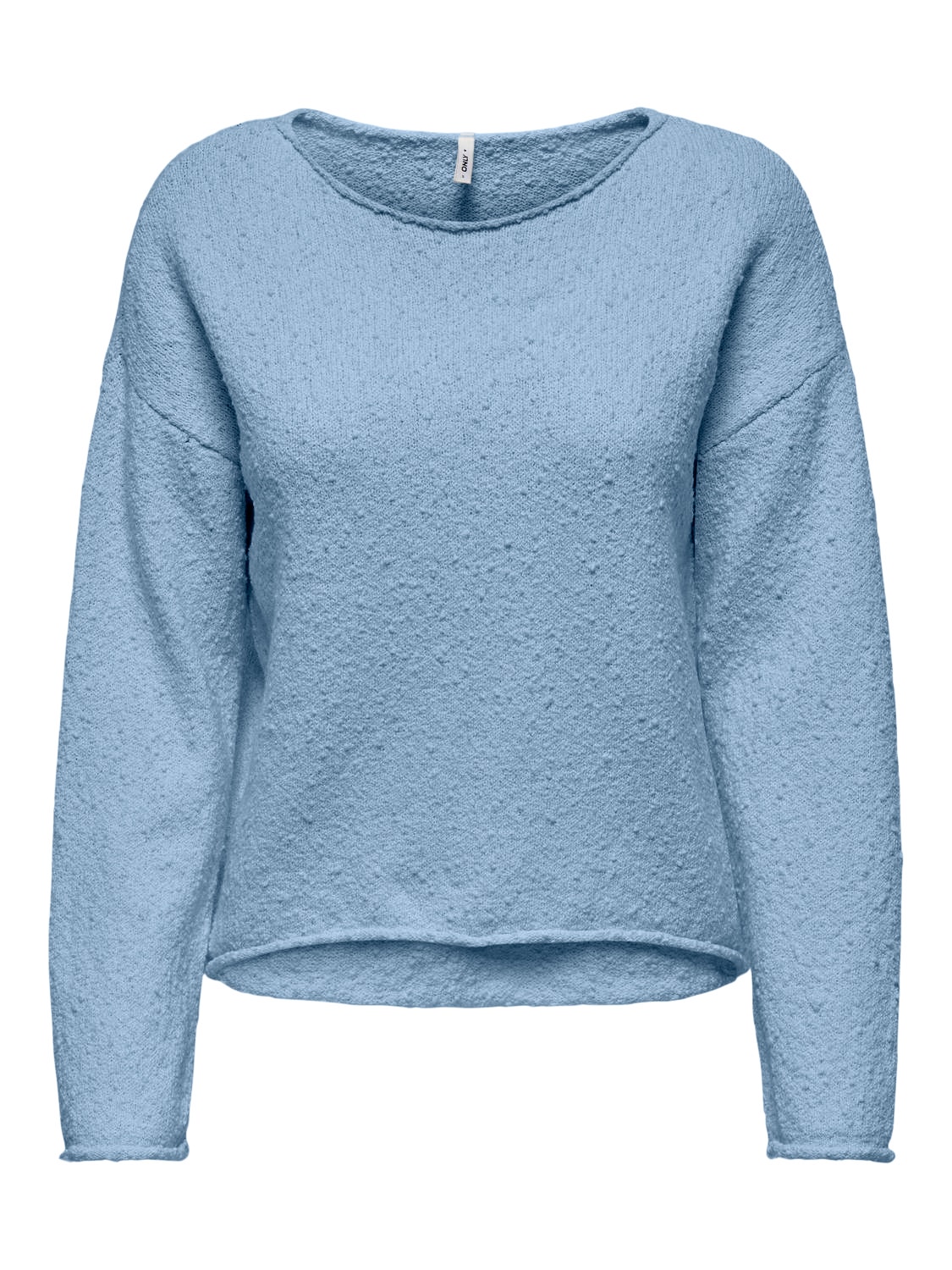 ONLY Tavapärane lõige Ümmargune kaelus Langetatud õlaosa Pullover -Soft Chambray - 15339651