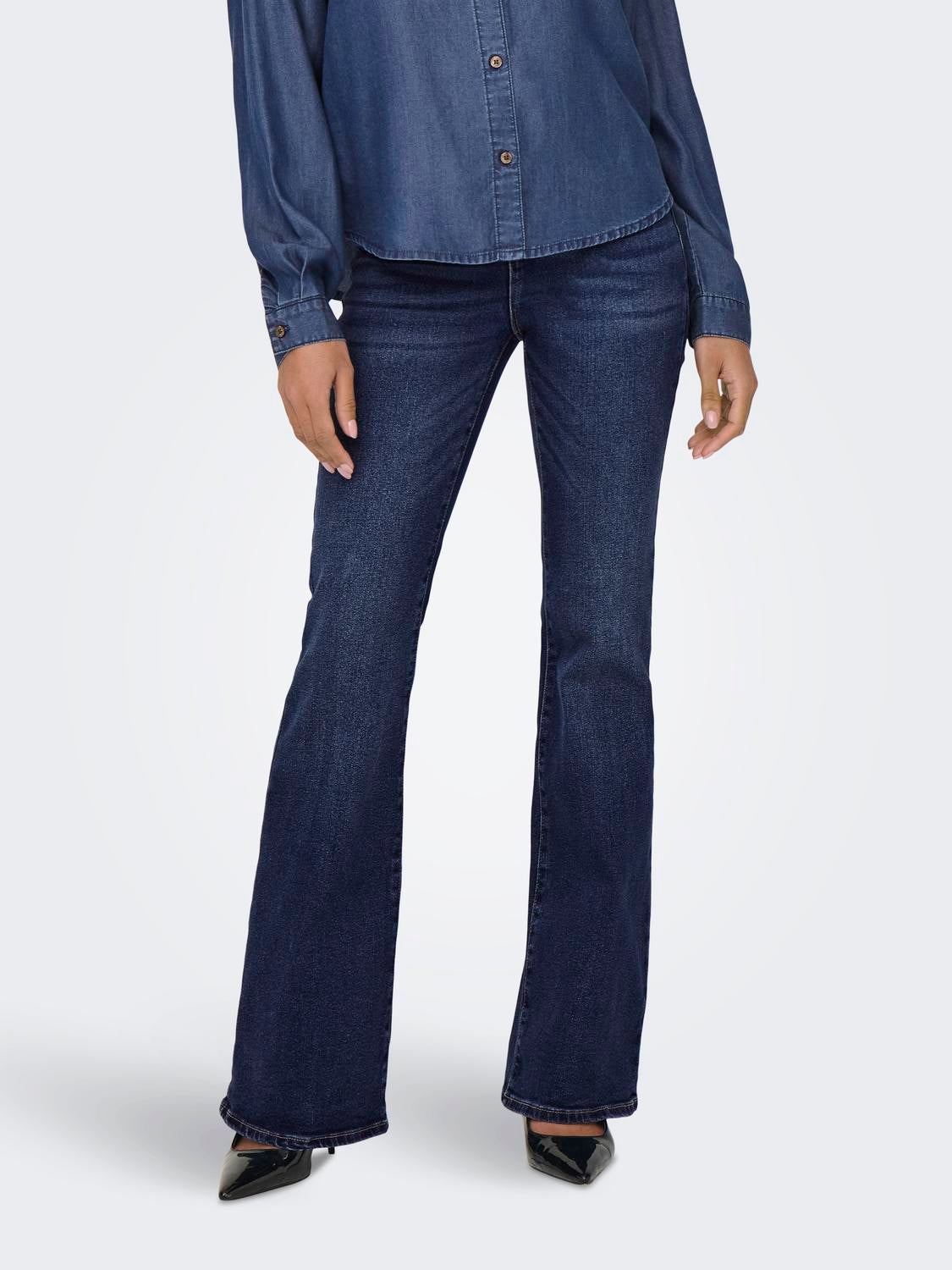 Onlhenni Hohe Taille Ausgestellt Jeans