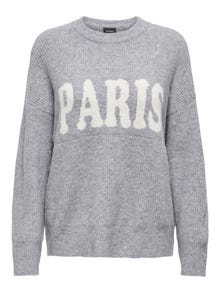 ONLY ONLJERICO Knitted pullover -Grey Melange - 15339731