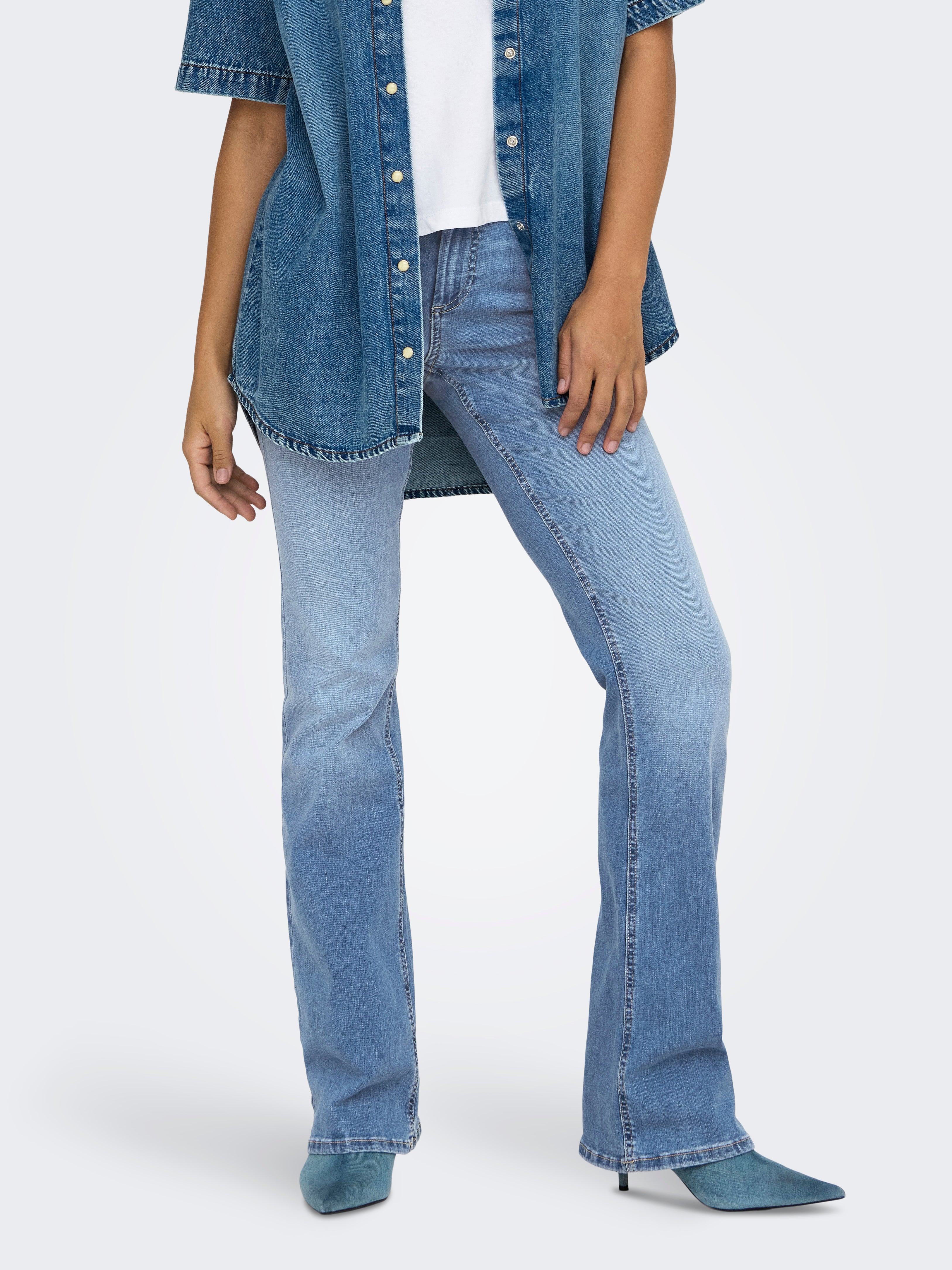 Onlblush Mittlere Taille Ausgestellt Jeans