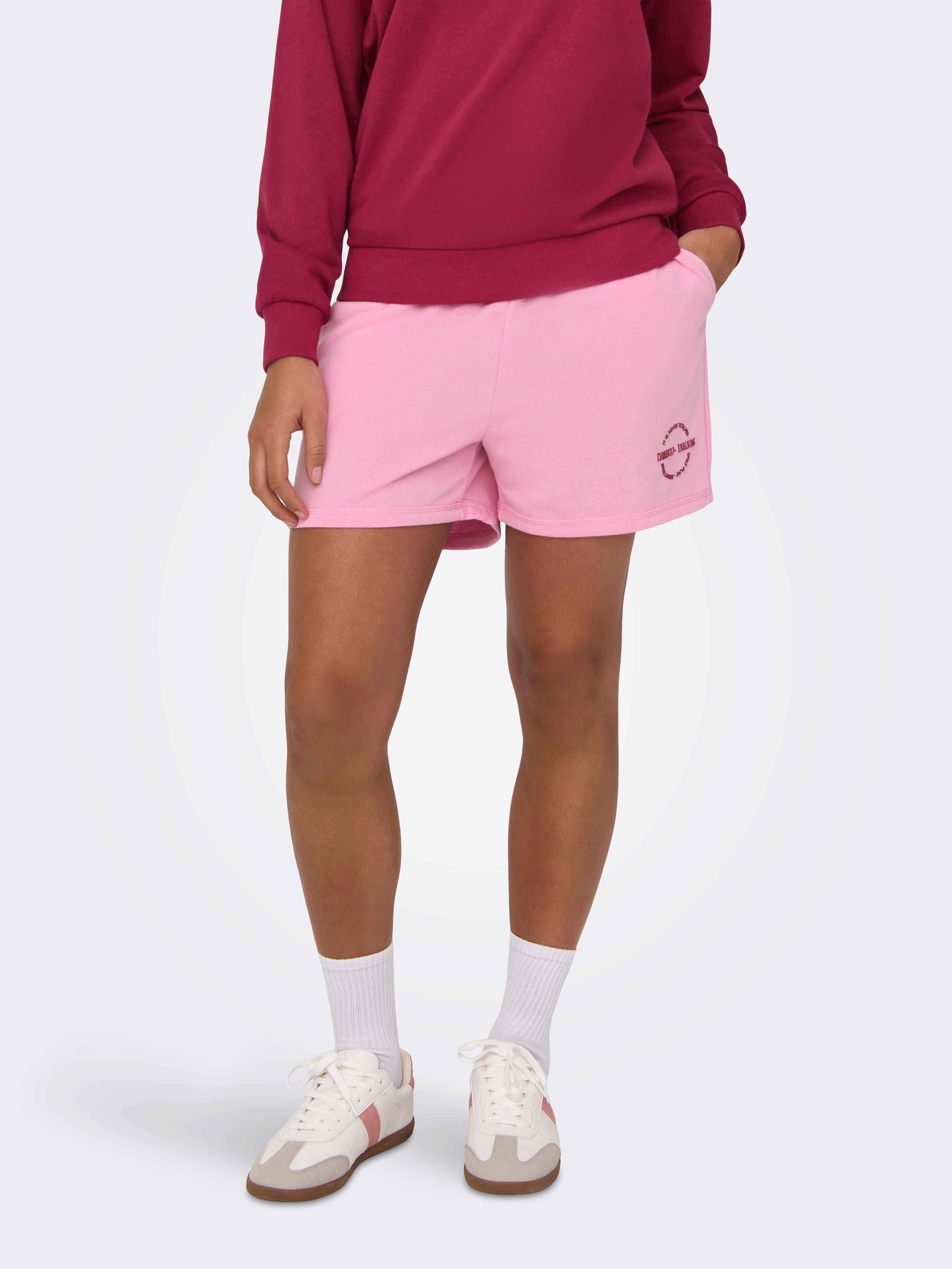 Onppica Hohe Taille Locker Geschnitten Sweat-shorts