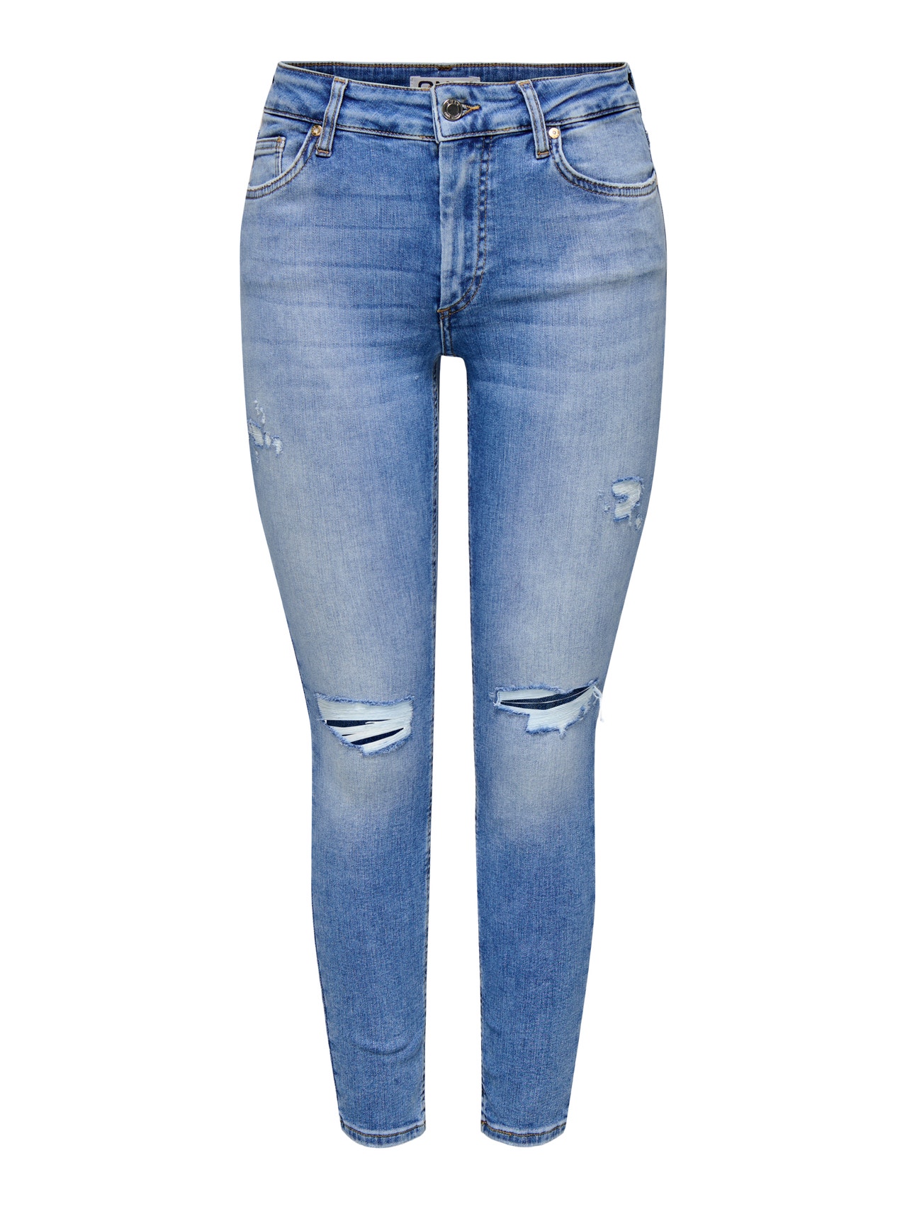 ONLY Jeans Skinny Fit Taille moyenne -Medium Blue Denim - 15340519