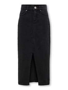 ONLY KOGSIRI Denim Midiskjørt -Washed Black - 15340696