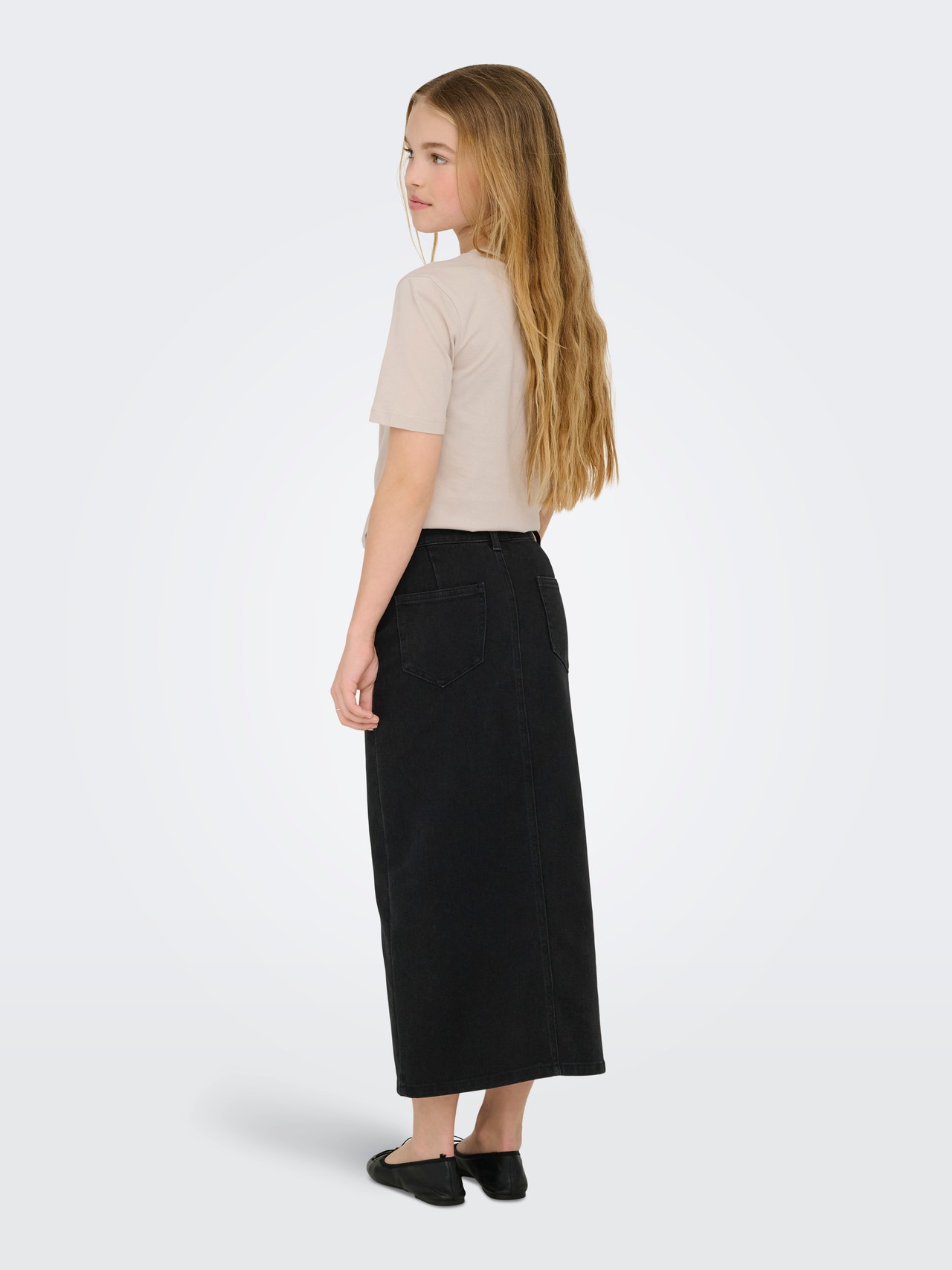 ONLY KOGSIRI Denim Midiskjørt -Washed Black - 15340696