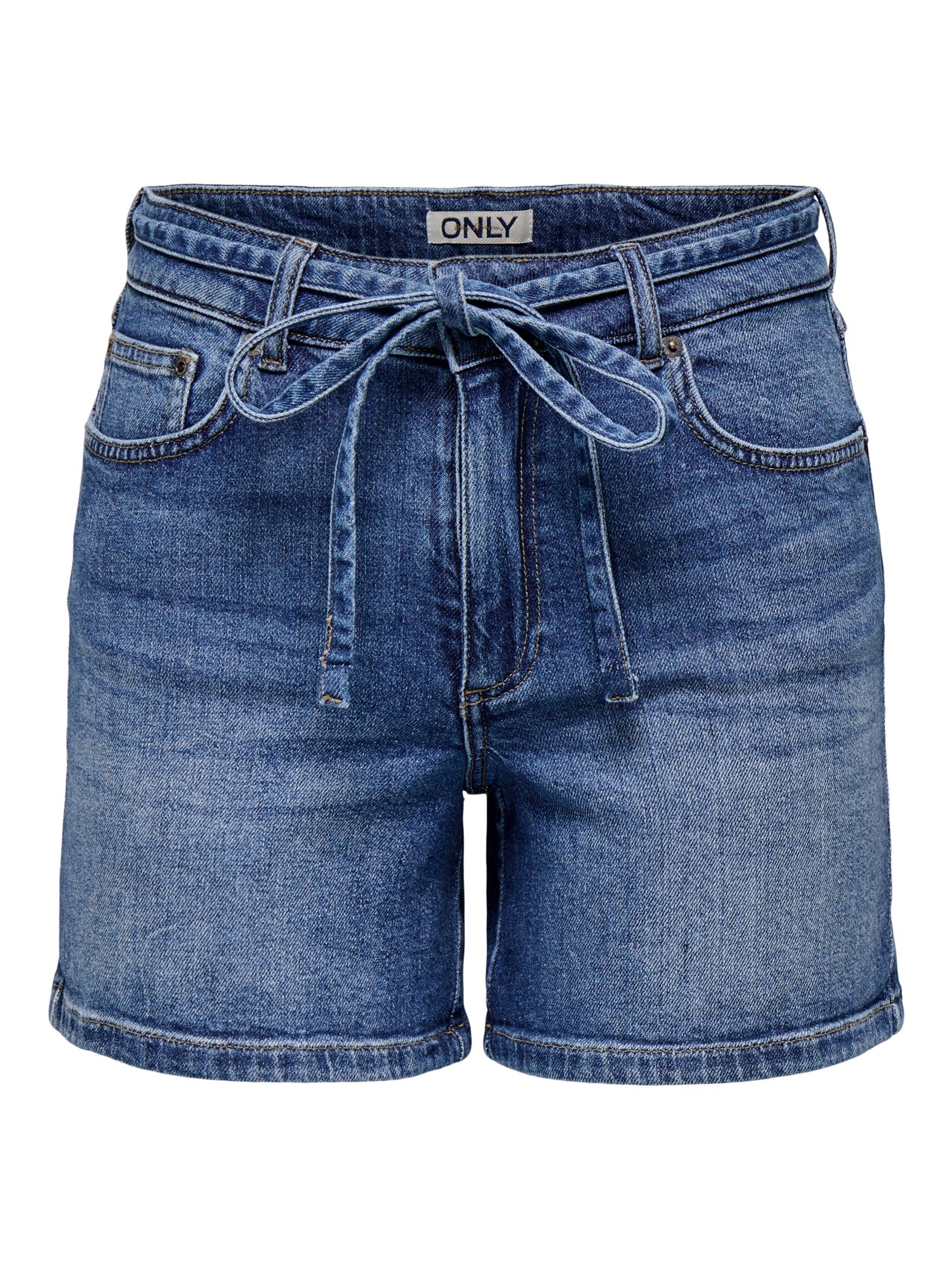 ONLY Regular Fit Mid waist Shorts -Medium Blue Denim - 15340706