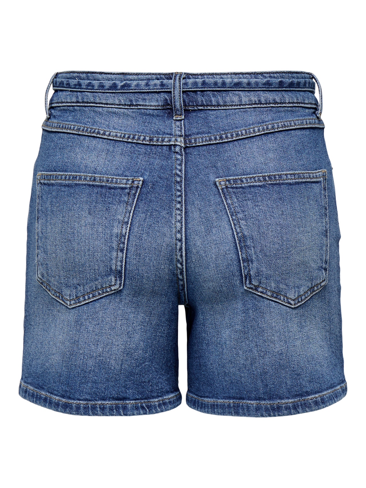 ONLY Denimshorts med bælte -Medium Blue Denim - 15340706