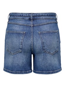 ONLY Regular Fit Middels høy midje Shorts -Medium Blue Denim - 15340706