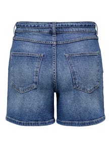 ONLY Shorts Corte regular Cintura media -Medium Blue Denim - 15340706