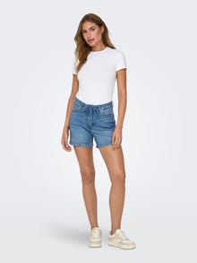 ONLY Normal passform Medelhög midja Shorts -Medium Blue Denim - 15340706