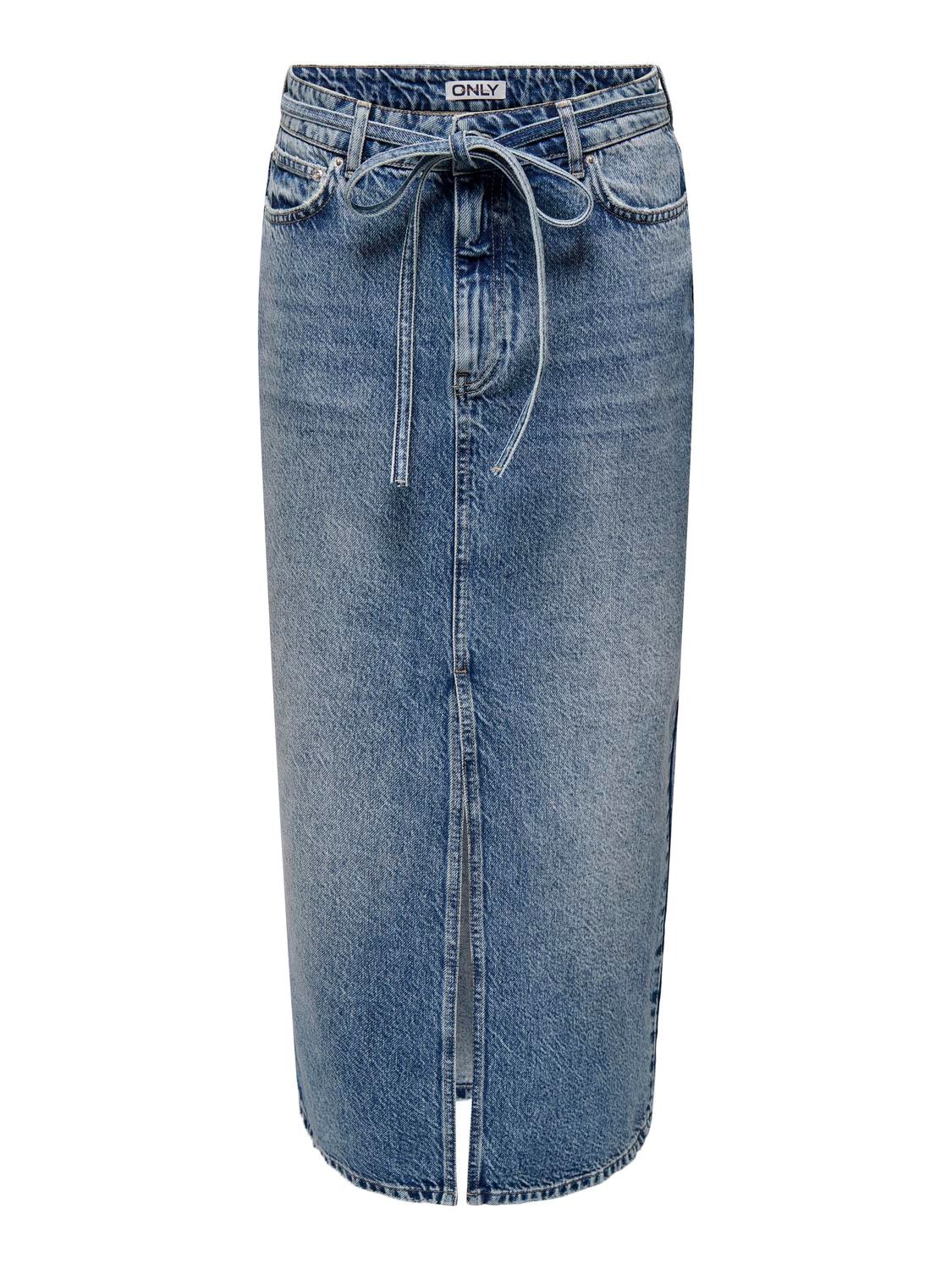 ONLY Jupe midi -Medium Blue Denim - 15340707