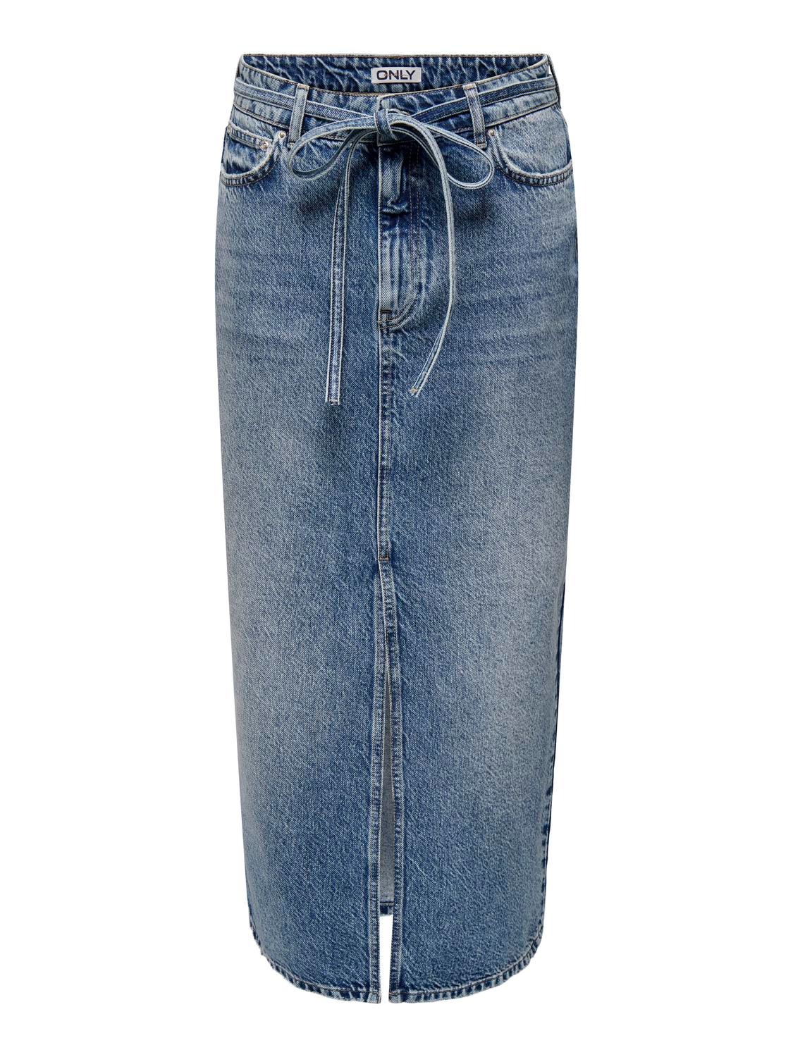 ONLY Midi skirt -Medium Blue Denim - 15340707