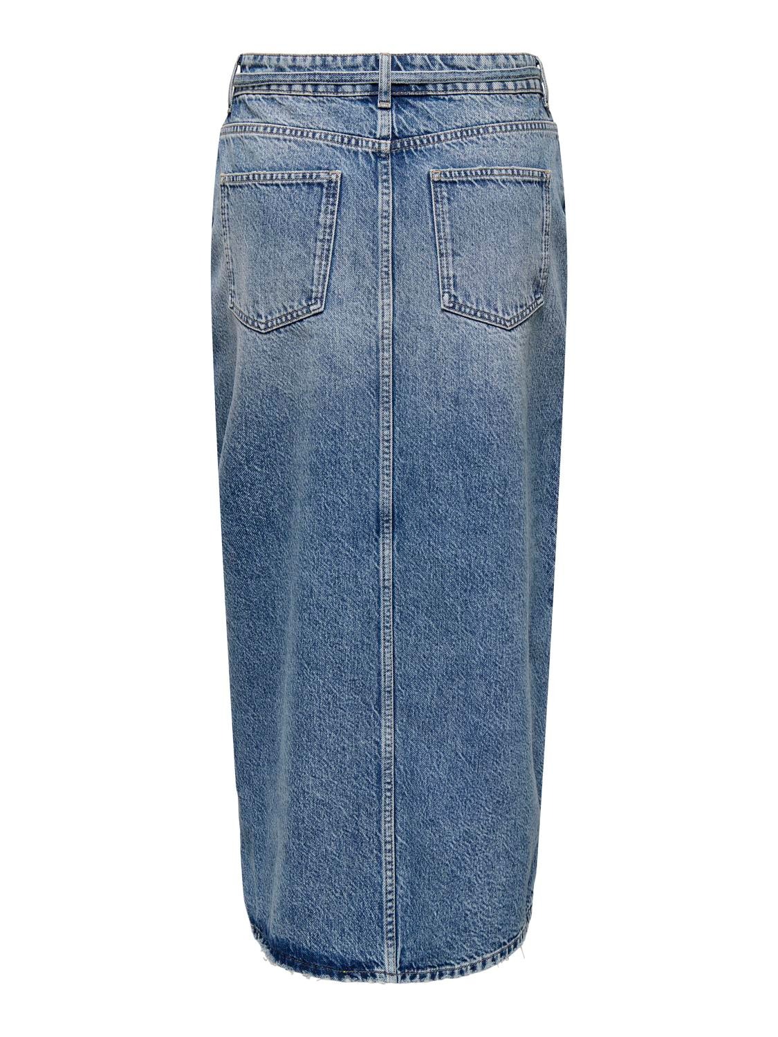 ONLY Midi denim skirt -Medium Blue Denim - 15340707
