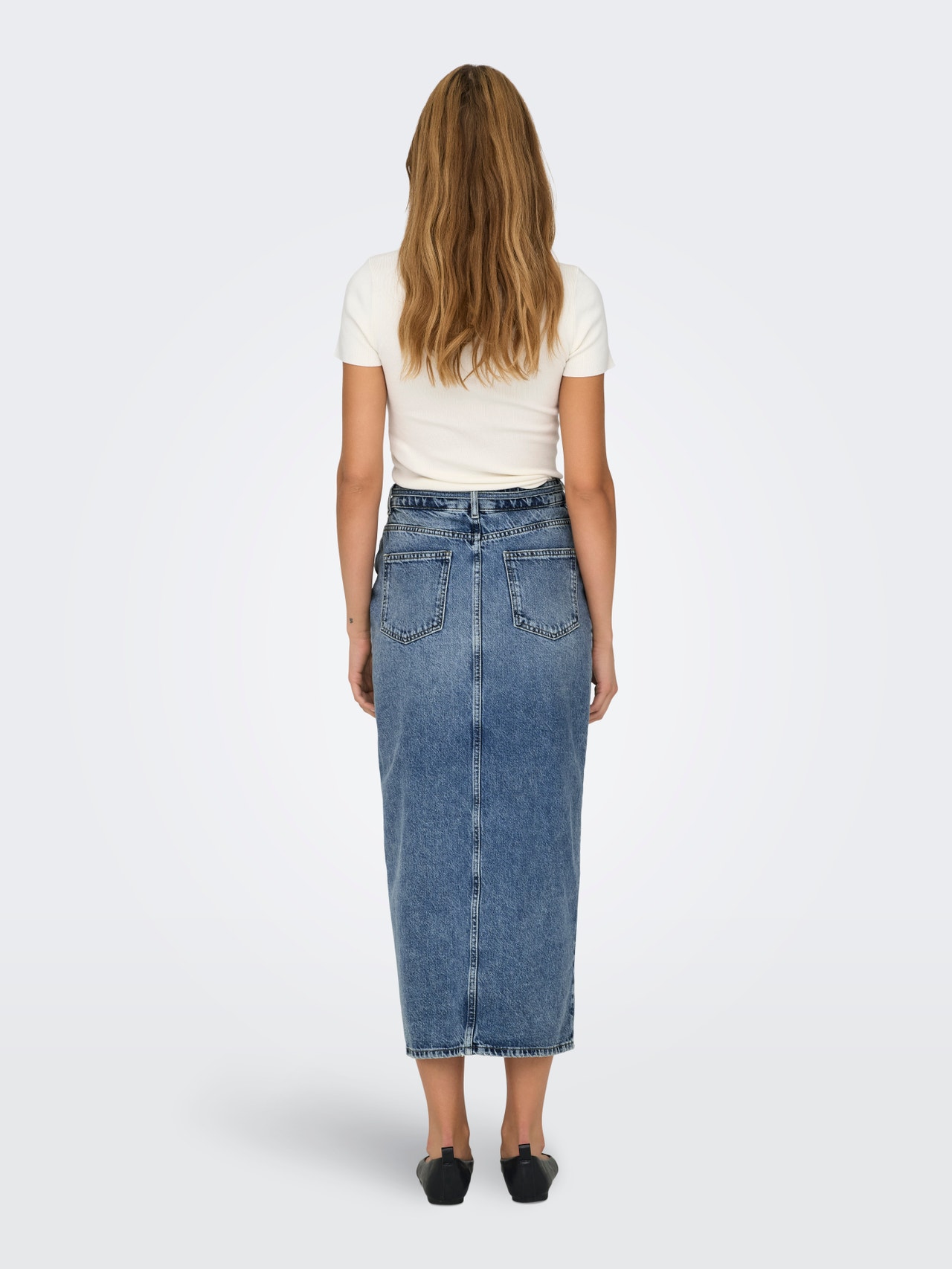 ONLY -ONLGIANNA Denim Midi sukně -Medium Blue Denim - 15340707