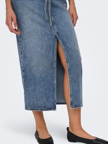 ONLY Midi denimnederdel  -Medium Blue Denim - 15340707