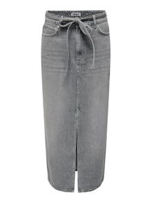 ONLY Midi denim skirt -Medium Grey Denim - 15340707