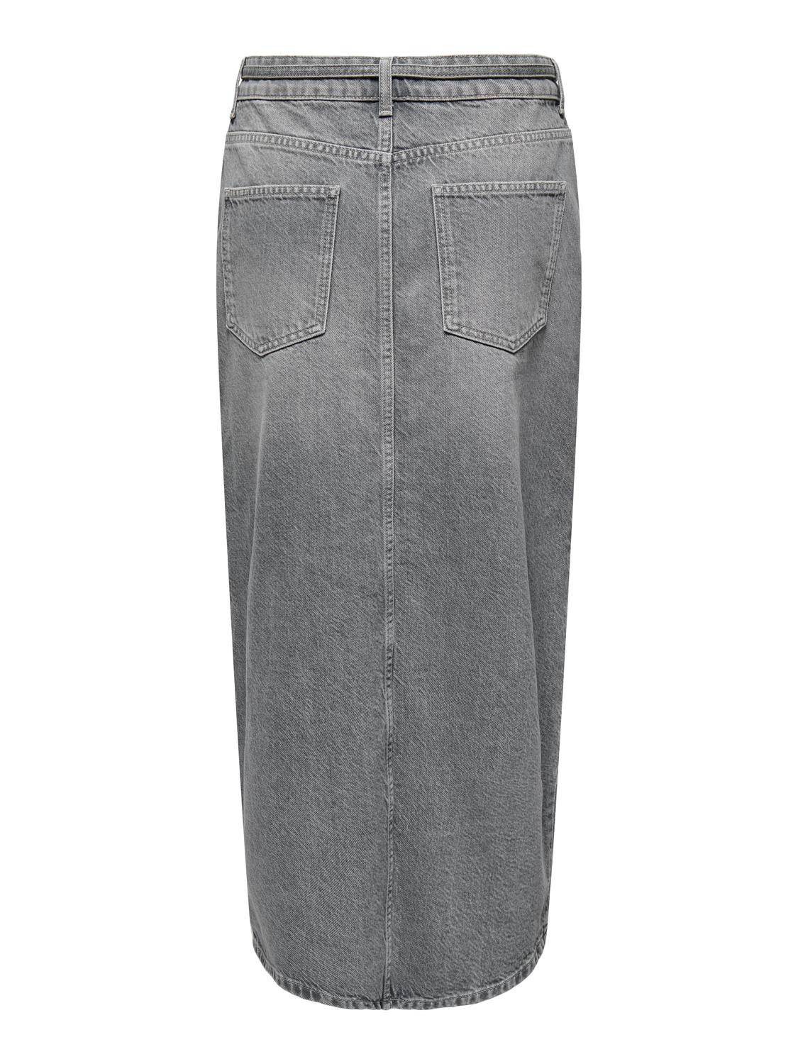 ONLY Jupe midi -Medium Grey Denim - 15340707