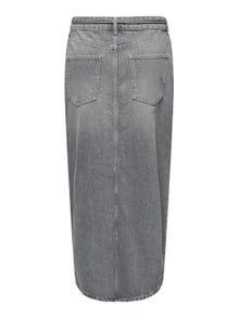 ONLY Midi denim skirt -Medium Grey Denim - 15340707