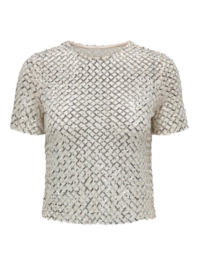 ONLY Sequin o-neck t-shirt - 15340766