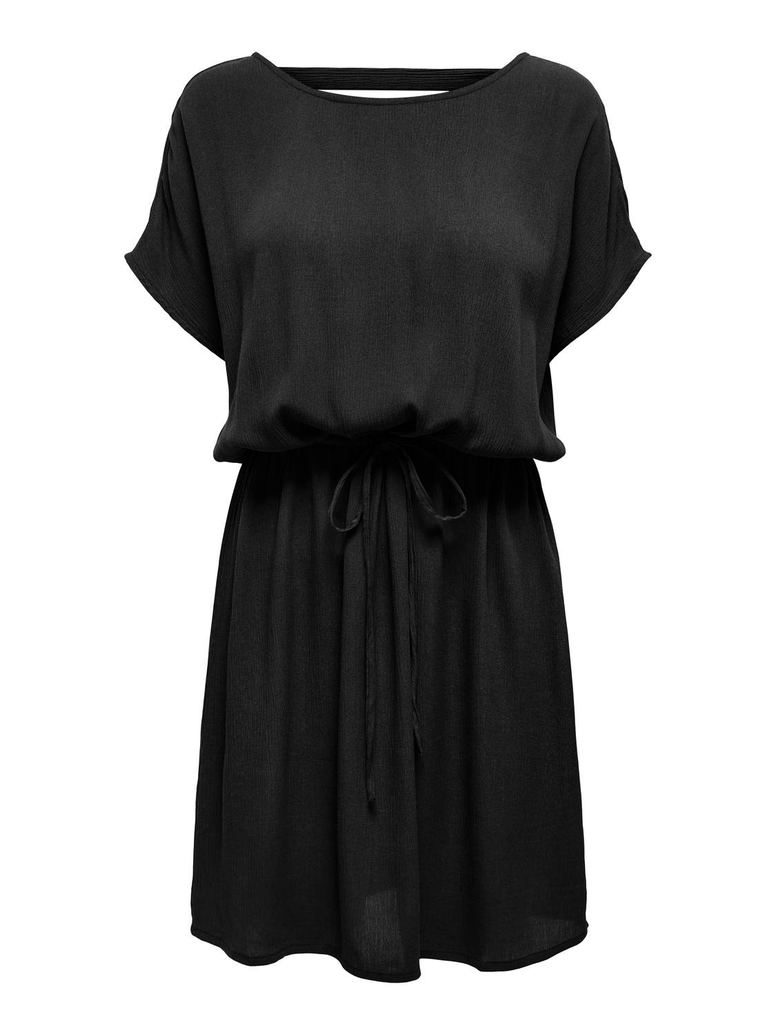 ONLY Regular Fit Round Neck Short dress -Black - 15340813