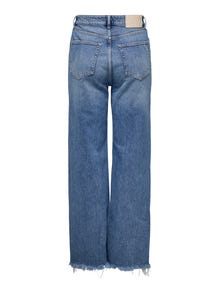 ONLY ONLJUICY High waist Wide leg fit Jeans -Medium Blue Denim - 15340855